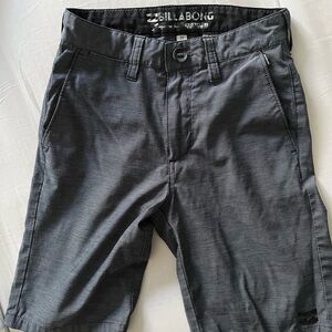 Billabong Gray Flat Front Shorts with Classic Design